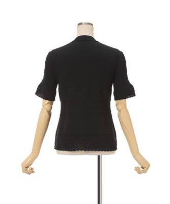 Knit Lace Short Sleeve Top 6F