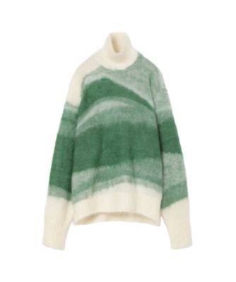 ニャロメ×PGクールネックニット0 Wool Mohair High Neck Knit Top 6F