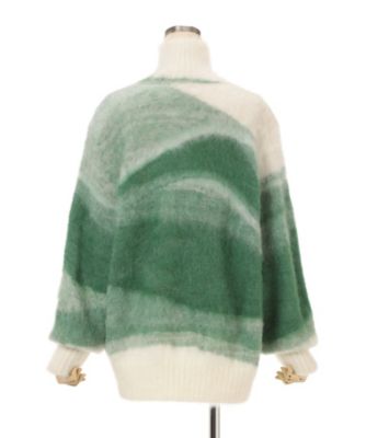 １枚限り⭐️超特別価格！❤みかん❤極上ふわとろっ❤シングルお布団❤くすみグリーン Wool Mohair High Neck Knit Top 6F
