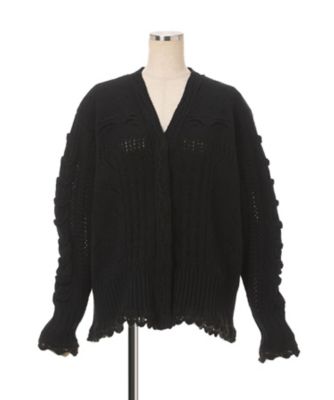 Wool Cable Knit Cardigan 6F／MM26FWー