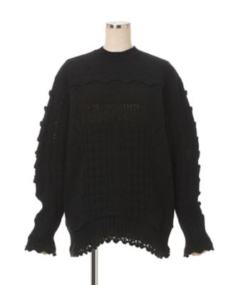 Wool Cable Knit Top 6F／MM26FWーKN095
