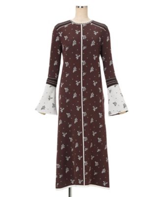 Floral Jacquard Knit Dress 6F
