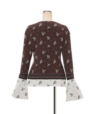 Floral Jacquard Knit Cardigan 6F