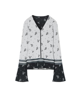 mame☆Floral Jacquard Knit Cardigan☆新品 Floral Jacquard Knit Cardigan 6F