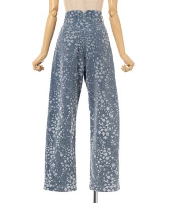 Floral Jacquard Denim Trousers 6F