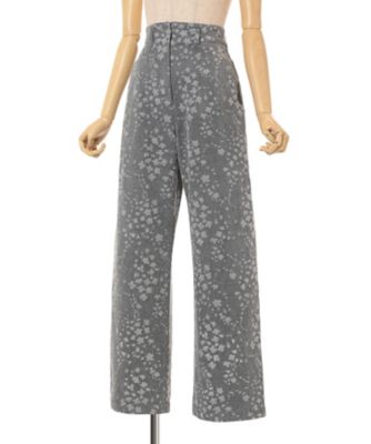 Floral Jacquard Denim Trousers 6F