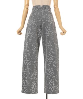 Floral Jacquard Denim Trousers 6F
