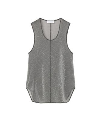 Floral Jacquard Sheer Sleeveless