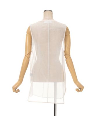 Floral Jacquard Sheer Sleeveless