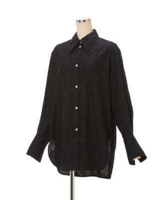 Floral Jacquard Oversized Shirt 6F