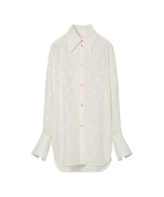Floral Jacquard Oversized Shirt 6F