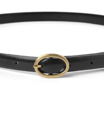 Cow Hide Leather Narrow Belt 6S