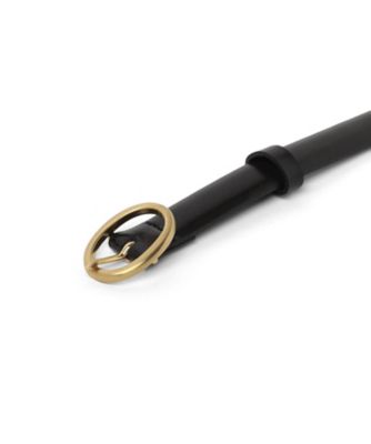 Cow Hide Leather Narrow Belt 6S