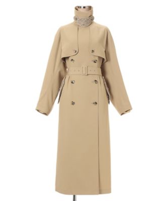 Cording Embroidery Detailed Trench