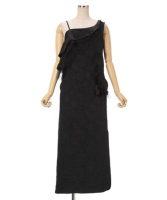 Raised Jacquard One Shoulder Dress