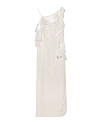 Raised Jacquard One Shoulder Dress