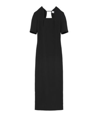 Floral Jacquard Square Neck Dress
