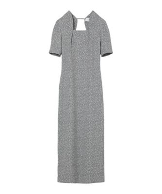 ＜Mame Kurogouchi (Women)＞Ｆｌｏｒａｌ　Ｊａｃｑｕａｒｄ　Ｓｑｕａｒｅ　Ｎｅｃｋ　Ｄｒｅｓｓ　６Ｓ／ＭＭ２６ＳＳ－ＤＲ０４７