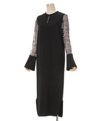 Tulle Lace Sleeve Classic Dress 6F