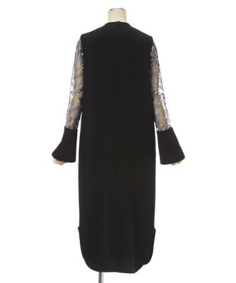 Tulle Lace Sleeve Classic Dress 6F
