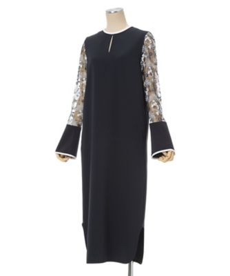 Tulle Lace Sleeve Classic Dress 6F