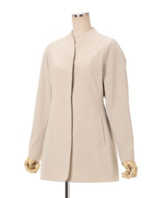 Collarless Raglan Sleeve Jacket 6S