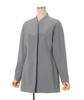 Collarless Raglan Sleeve Jacket 6S