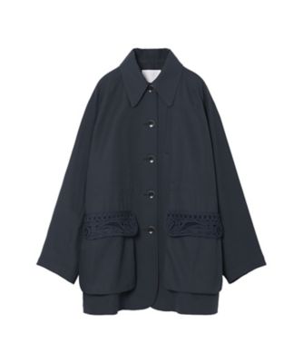 ＜Mame Kurogouchi (Women)＞Ｃｏｒｄｉｎｇ　Ｅｍｂｒｏｉｄｅｒｙ　Ｄｅｔａｉｌｅｄ　Ｍｉｄｄｌｅ　Ｌｅｎｇｔｈ　Ｊａｃｋｅｔ　６Ｓ／ＭＭ２６ＳＳーＪＫ０２３