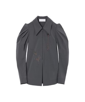 Stretch Beaded Detail Tuck Jacket