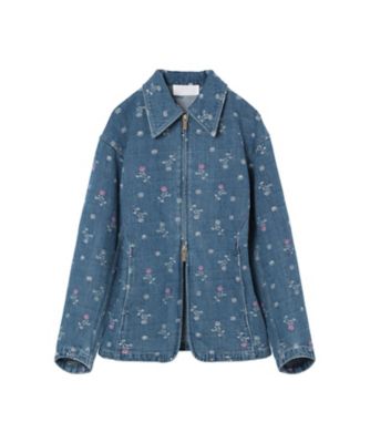 ＜Mame Kurogouchi (Women)＞Ｆｌｏｒａｌ　Ｊａｃｑｕａｒｄ　Ｄｅｎｉｍ　Ｊａｃｋｅｔ　６Ｓ／ＭＭ２６ＳＳ－ＪＫ０７９