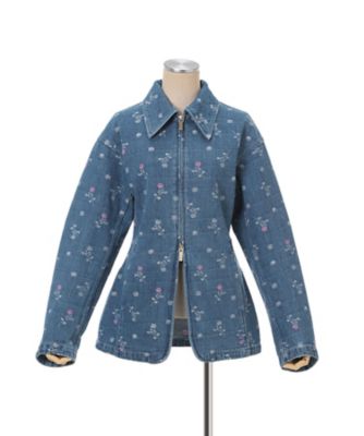 Floral Jacquard Denim Jacket 6S