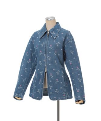 Floral Jacquard Denim Jacket 6S