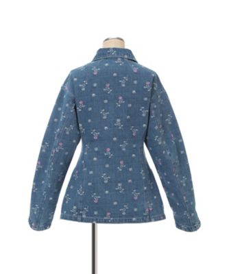 Floral Jacquard Denim Jacket 6S