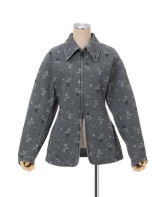 Floral Jacquard Denim Jacket 6S