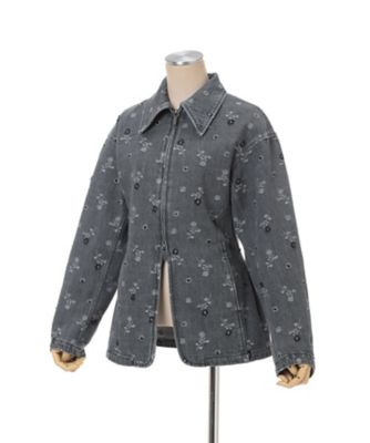 Floral Jacquard Denim Jacket 6S