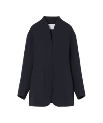 ＜Mame Kurogouchi (Women)＞Ｔｒｉａｃｅｔａｔｅ　Ｐｏｌｙｅｓｔｅｒ　Ｄｒｏｐｐｅｄ　Ｓｈｏｕｌｄｅｒ　Ｊａｃｋｅｔ　６Ｆ／ＭＭ２６ＳＳ－ＪＫ１０９