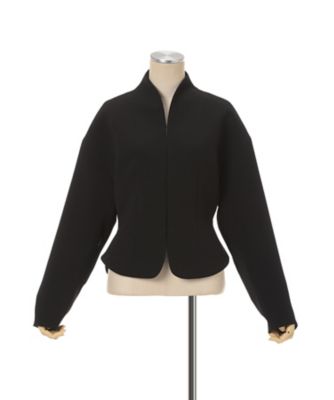 ちーママ様先用23区　黒ブルゾン Triacetate Polyester Collarless