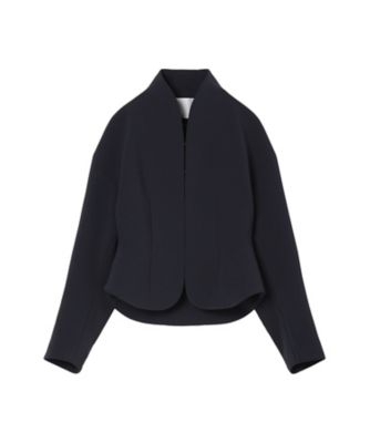 ＜Mame Kurogouchi (Women)＞Ｔｒｉａｃｅｔａｔｅ　Ｐｏｌｙｅｓｔｅｒ　Ｃｏｌｌａｒｌｅｓｓ　Ｓｈｏｒｔ　Ｊａｃｋｅｔ　６Ｆ／ＭＭ２６ＳＳ－ＪＫ１１１