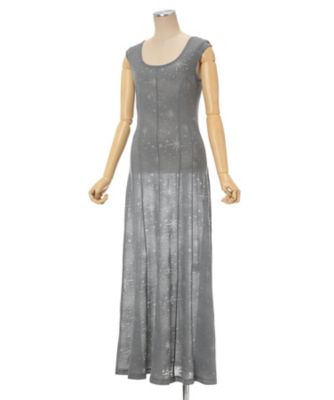 80’sシアーズ キイロチャン Starry Jersey Sheer Dress 6S／MM26SS