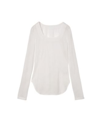 Starry Jersey Square Neck Sheer Top