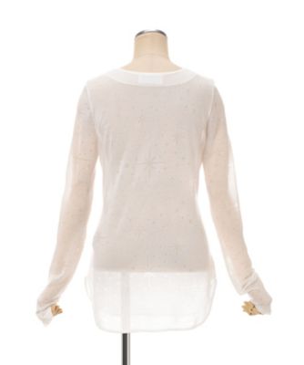Starry Jersey Square Neck Sheer Top 別注 Starry Jersey Square Neck Sheer Top - ReVoLuTioN