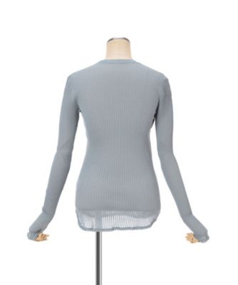 Mercerized Cotton Rib Jersey Top 6S