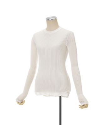 マメクロゴウチ Jersey Top MM23FW-JS023 Mercerized Cotton Rib Jersey Top 6S