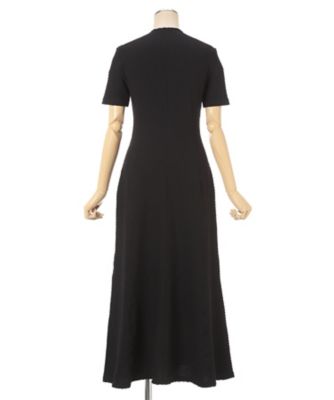 Shirring Jersey Jacquard Dress 6S