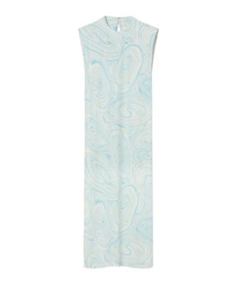 ＜Mame Kurogouchi (Women)＞Ｍａｒｂｌｅ　Ｐｒｉｎｔ　Ｊｅｒｓｅｙ　Ｄｒｅｓｓ　６Ｓ／ＭＭ２６ＳＳ－ＪＳ０５７