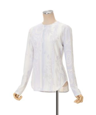 その他 Marble Print Sheer Jersey Crew Neck Top Marble Print Sheer Jersey Crew Neck Top - メルカリ