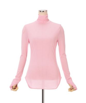 Cotton Jersey High Neck Top 6S