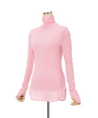 Cotton Jersey High Neck Top 6S