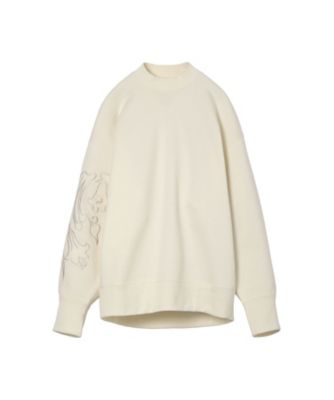 Mame Kurogouchi 刺繍　コットン　トップス Floral Embroidery Oversized Sweat