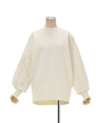 Floral Embroidery Oversized Sweat